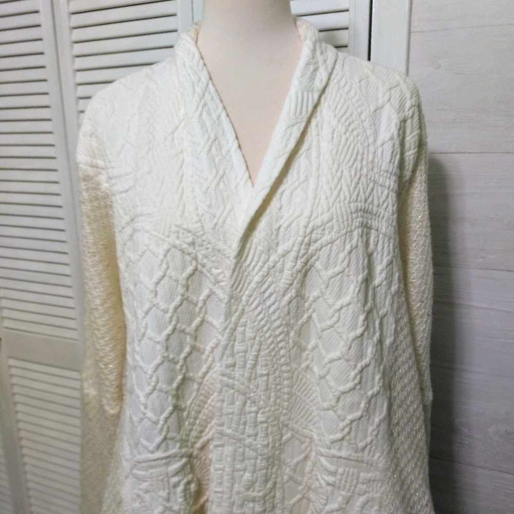 Alberto Makali draped wool blend cardigan large - Picture 4 of 7